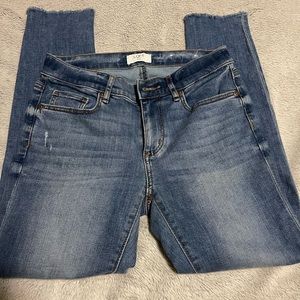 LOFT Petite Chewed Hem  Skinny Jeans